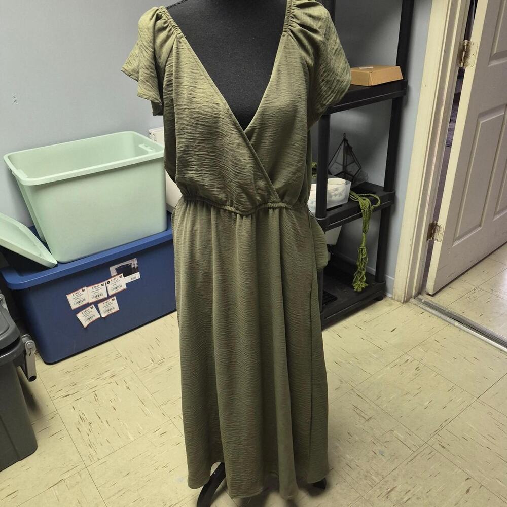 Maurices olive green maxi dress
